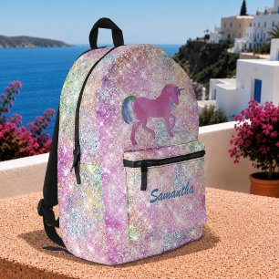 Süßes, Mädchenhaftes, heißes Pink Regenbogen Einho Bedruckter Rucksack