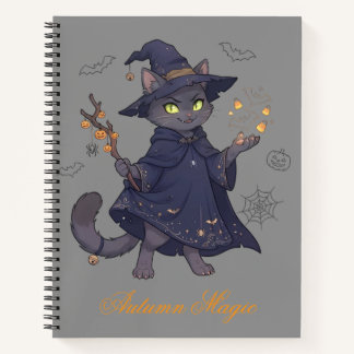 Süßes magisches Katzen-Halloween-Schraubenheft Notizbuch