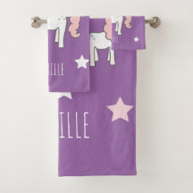 Süßes magisches lila Einhorn Mädchen