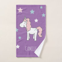 Süßes magisches lila Einhorn Mädchen