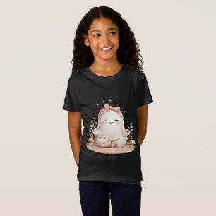 Süßes Meditation Mädchen Kinder T-Shirt – Reizende