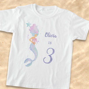 Süßes Meerjungfrau-Geburtstags-Shirt Alter 3 T-Shirt