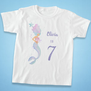 Süßes Meerjungfrau-Geburtstags-Shirt Alter 7 T-Shirt