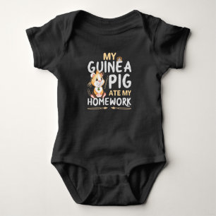 Süßes Meerschweinchen hat meine Hausaufgaben gefre Baby Strampler