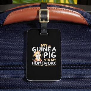 Süßes Meerschweinchen hat meine Hausaufgaben gefre Gepäckanhänger