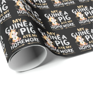 Süßes Meerschweinchen hat meine Hausaufgaben gefre Geschenkpapier