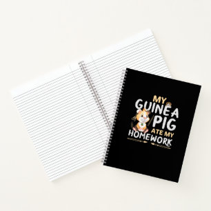 Süßes Meerschweinchen hat meine Hausaufgaben gefre Notizbuch