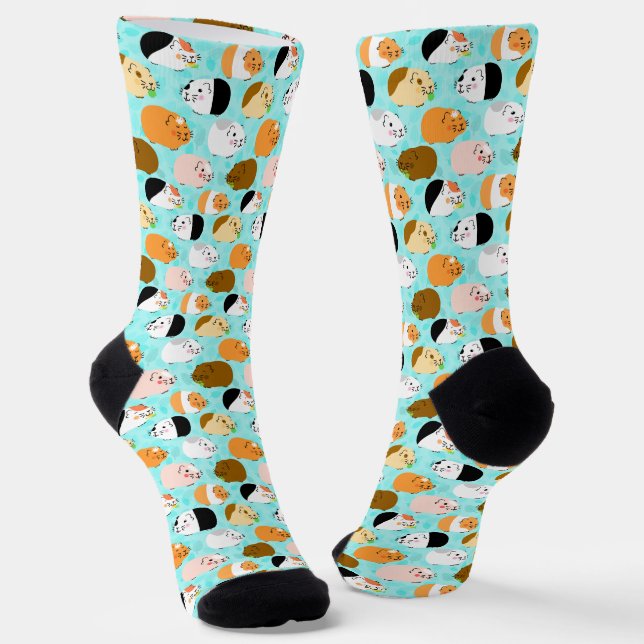 Süßes Meerschweinchen-Muster Socken (Gewinkelt)