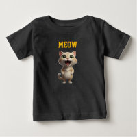 Süßes Meow-Kitty-Kinder-T-Shirt