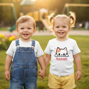 Süßes MIAAAOO Katzen-Baby-T-Shirt Baby T-shirt