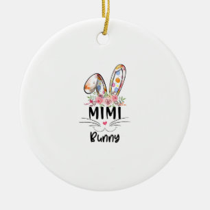 Süßes Mimi-Kaninchen-T-Shirt Ostern Familie Matchi Keramik Ornament