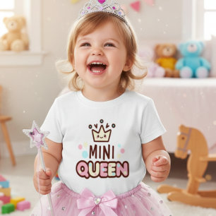 Süßes Mini-Königinnen-Krone-Mädchen-Kleinkind-T-Sh Baby T-shirt