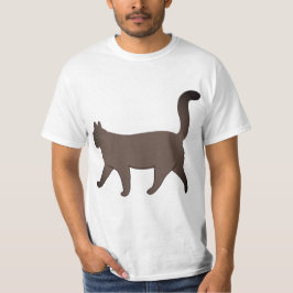 Süßes minimalist Katzen-Grafik | Einfache laufende T-Shirt