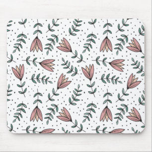 Süßes minimalistisches florales Mauspad