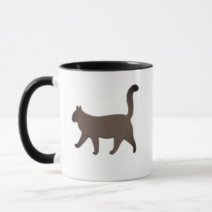 Süßes minimalistisches Katzen-Grafikdesign   Einfa Tasse