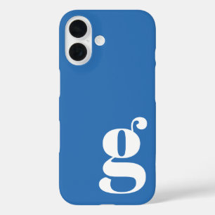 Süßes minimalistisches Monogramm in Französisch Bl iPhone 16 Hülle