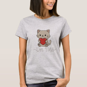 Süßes "Mir geht's gut"-Katze-mit-Herz-T-Shirt T-Shirt