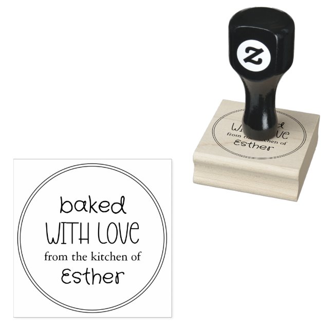 Süßes mit Liebe gebacken Gummistempel (Stempel)