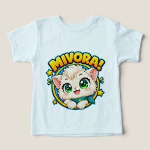 Süßes Mivora Anime-Katzen-T-Shirt für Kleinkinder