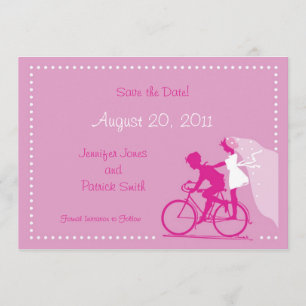 SÜßES Modernes Paar auf Fahrrad Save-the-Date Save The Date