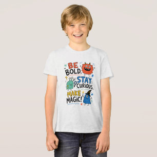 Süßes Monster-Kinder-T-Shirt Lustige Cartoon-Gra Tri-Blend Shirt