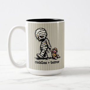 Süßes Monster-Mumien-Sockenäffchen-Spielzeug Lusti Zweifarbige Tasse
