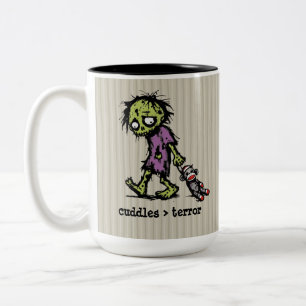 Süßes Monster Zombie Sockenaffe Spielzeug Lustiger Zweifarbige Tasse
