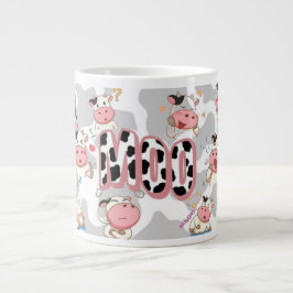 Süßes „Moo Cow“-Cartoon-Design Jumbo-Tasse