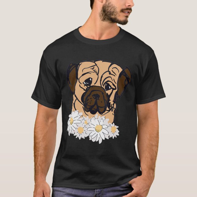 Süßes Mops-Gesicht T-Shirt (Vorderseite)