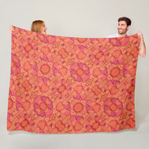 Süßes Mosaik-Herzen-Design Fleecedecke