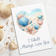 Süßes Muschelherz Strand Liebe Valentinstag