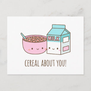 Süßes Müsli über dich zum Valentinstag Postkarte