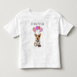 Süßes Muss-Haben Rosa Corgi Geburtstagsmädchen Kleinkind T-shirt