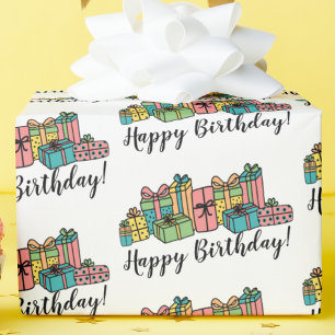 Süßes Muster Farbige Geburtstagsparty Geschenkpapier