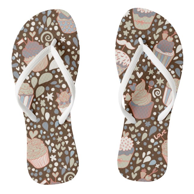 Süßes Muster gemacht von den geschmackvollen Flip Flops (Fußbett)