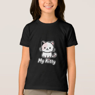 Süßes My Kitty Cartoon Kids T-Shirt Tri-Blend Shirt
