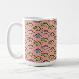 Süßes nahtloses Dinosaurier-Muster Kaffeetasse