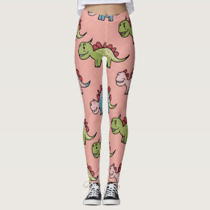 Süßes nahtloses Dinosaurier-Muster Leggings