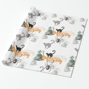 Süßes nahtloses Halloween-Muster Geschenkpapier