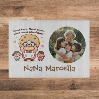 Süßes Nana-Haus Nana-Regeln Oma-Foto Schneidebrett