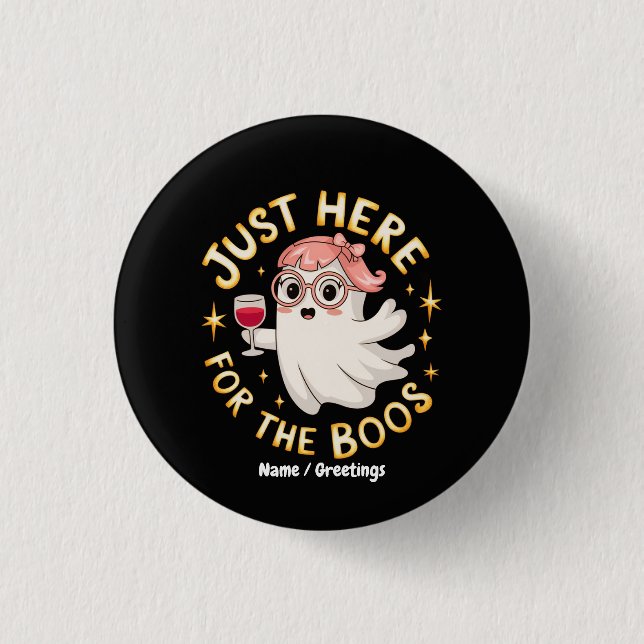 Süßes Nerd-Geist Halloween Trinkspiel Pun Design Button (Vorderseite)