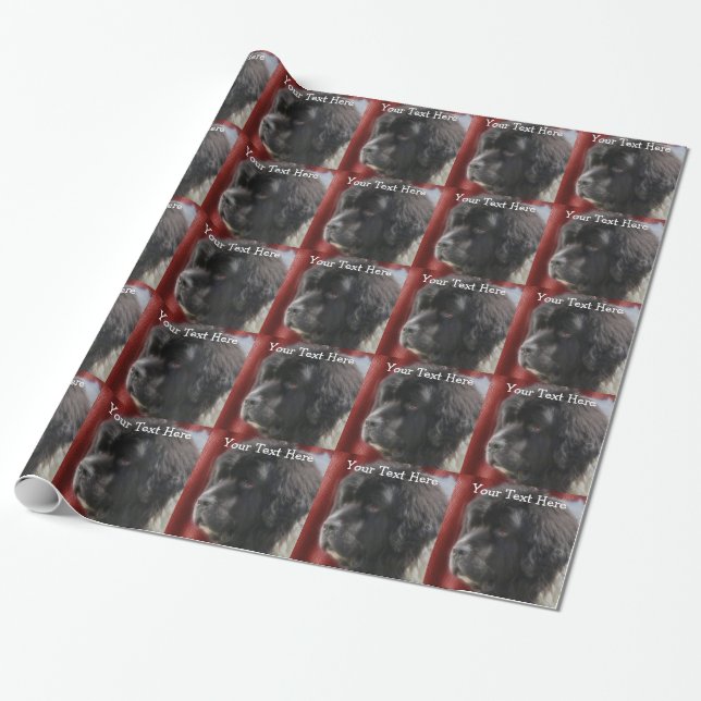 Süßes Neufundland-Hundegesicht Geschenkpapier (Ungerollt)