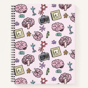 Süßes Neurowissenschaft-Muster Notizbuch