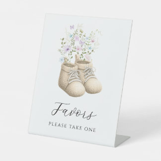 Süßes neutrales Baby-in-Blüte-Favor-Babyparty-Schi Sockelschild