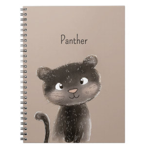 Süßes niedliches Panther Tier Notizblock