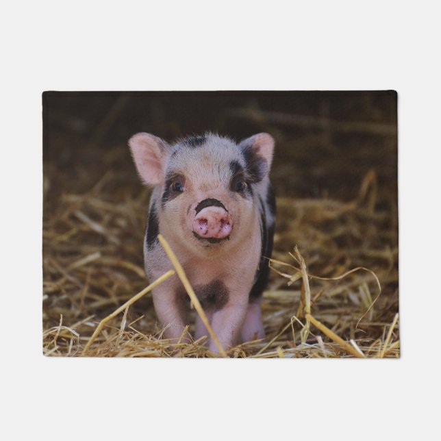 Süßes niedliches Schwein Fußmatte (Vorderseite)
