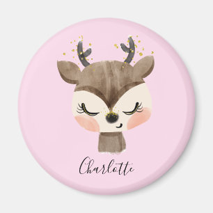 Süßes, niedliches und girlyhaftes pastellrosa Baby Magnet