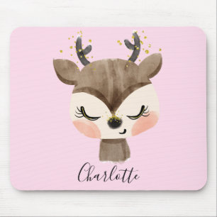 Süßes, niedliches und girlyhaftes pastellrosa Baby Mousepad