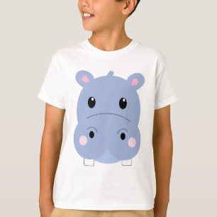 Süßes Nilpferd-Hippo-Muster Kinder-Schlafzimmer T-Shirt