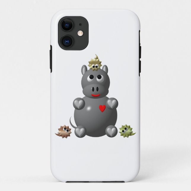 Süßes Nilpferd mit Hamstern Case-Mate iPhone Hülle (Rückseite)